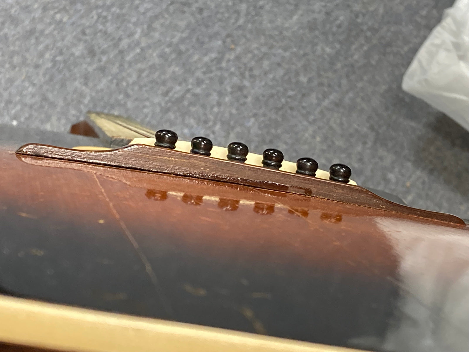 Cracked dried out guitar Cracked dried out guitar