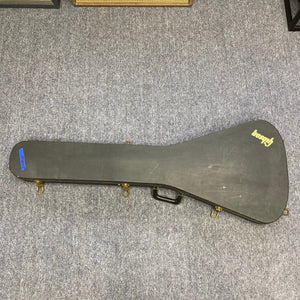 1979 Gibson Flying V Silverburst w/Case on carpet, showcasing its vintage charm and minor blemishes, available at Guitars on Main.