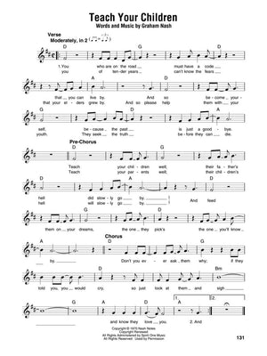 Sheet music from the Campfire Songs – Strum Together collection, featuring melody, lyrics, and chord diagrams for five instruments.