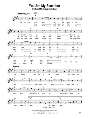 Sheet music from Campfire Songs – Strum Together collection, featuring lyrics and chord diagrams for ukulele, guitar, mandolin, and banjo.