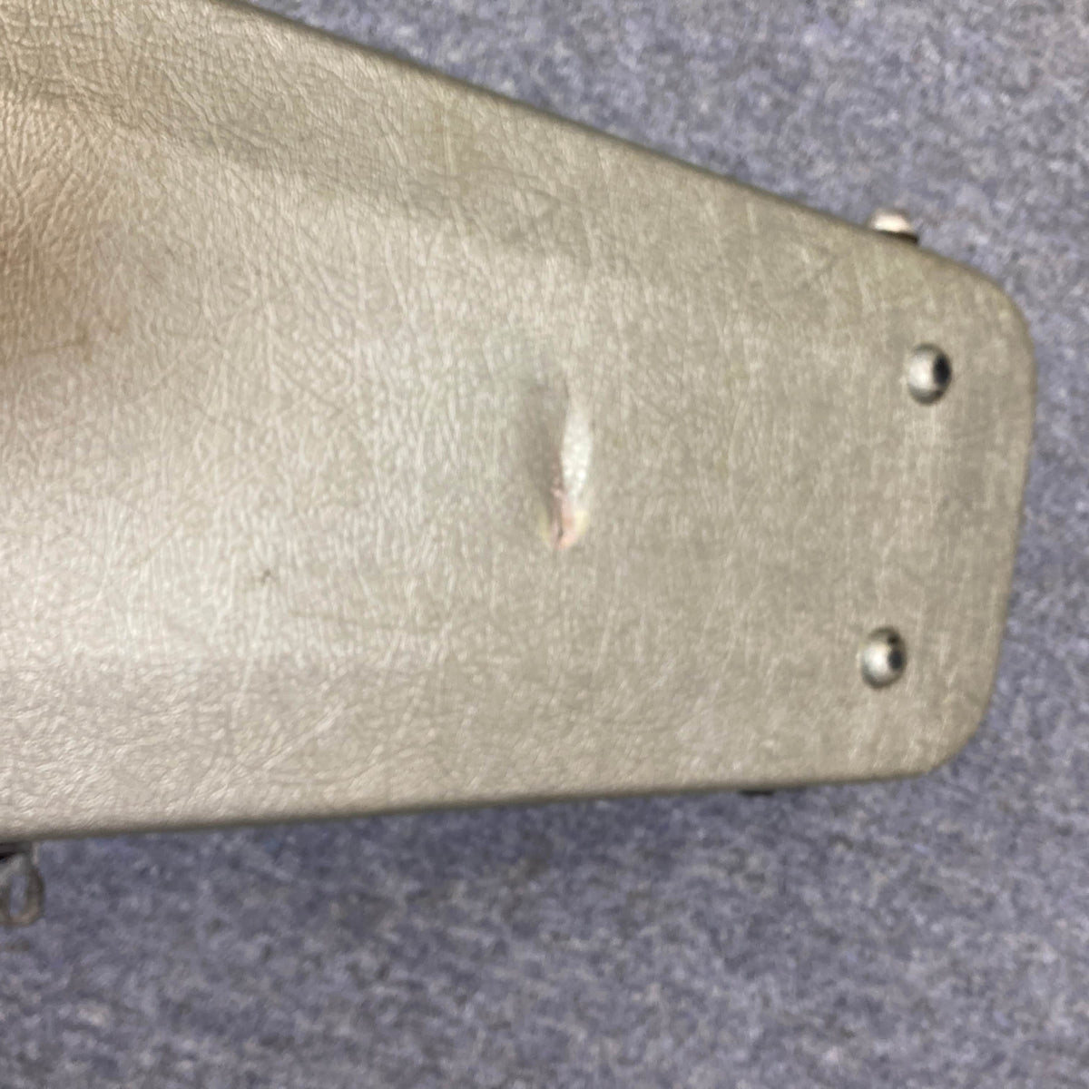 A close-up of the Charvel Model 4 HSS Red w/OHSC Consign, a durable case by Charvel designed to protect your vintage electric guitar.