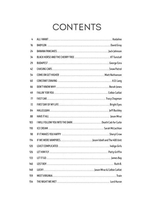 Contemporary Coffeehouse Songs - 2nd Edition. A softcover book listing 48 popular songs in black text on a white background.