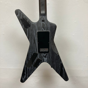 Dean Custom Run #16 ML Sandblasted Grey guitar, showcasing its iconic ML design and premium features like Evertune bridge and Fishman pickups.