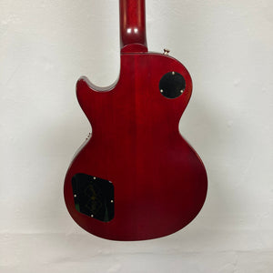 Epiphone 1959 Les Paul Standard Iced Tea Inspired by Gibson, showcasing vintage design with Custombucker pickups and deluxe tuners against a white background.