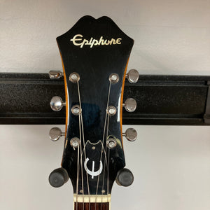Epiphone Casino Reissue 1995 guitar headstock with tuning pegs, highlighting its classic craftsmanship and vintage appeal.