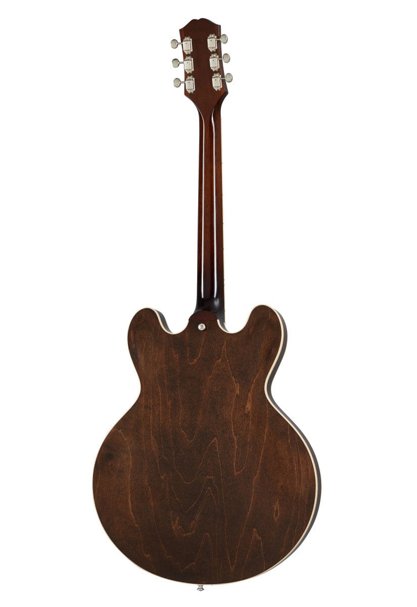 Epiphone Casino (USA Collection) Vintage Sunburst, archtop guitar with a mahogany neck and rosewood fingerboard.