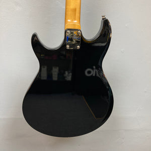 Epiphone Grabber Bass Ebony, 4-string electric guitar with a sleek alder body, maple neck, and humbucker pickup, ideal for versatile rock performances.