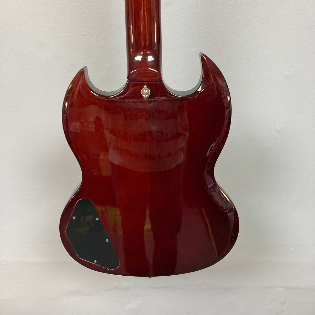 Epiphone SG Modern Figured Mojave Burst guitar with mahogany body, maple cap, and ProBucker humbuckers. Includes premium gig bag.