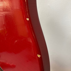 Fender Duo-Sonic II Dakota Red 1966 Vintage with visible blemishes, heavy finish checking, and a short 24 scale length.