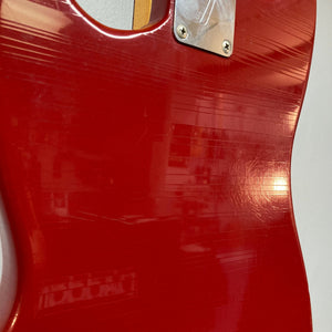 Fender Duo-Sonic II Dakota Red 1966 vintage guitar with metal plate and minor blemishes, short 24 scale, dual pickups, consignment sale item.