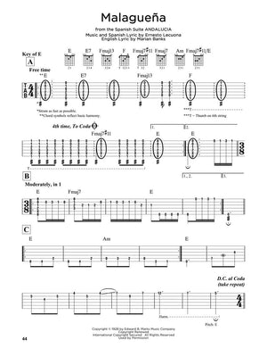 Sheet music and guitar chords from the book First 50 Songs You Should Play on Acoustic Guitar softcover.