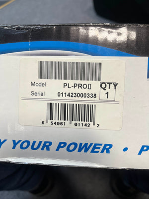 A label shows Model: PL-PROII, Serial: 011423000338, Qty: 1 with barcodes for this Furman PL-Pro II Series II Power Conditioner with LED Voltmeter (Used – Like New) by Furman.