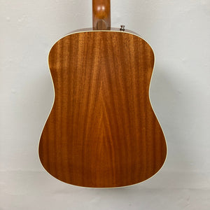 Back of the Godin Metropolis Natural RN GT EQ guitar, showcasing its mahogany construction and meticulous craftsmanship.
