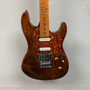 Brown Godin Session T-Pro LTD Kanyon Burst MN electric guitar with H-S-S pickup array and Hard Rock Maple neck.