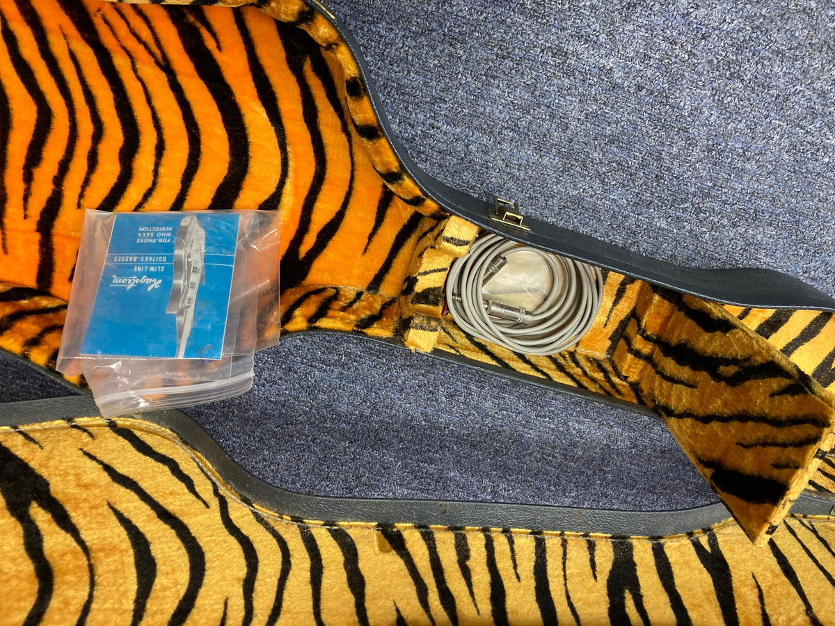 Hagstrom I Vintage Electric Guitar with original case, including cable and bag of guitar strings.