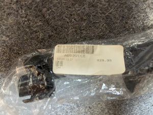 A plastic-wrapped Audix D-Vice Drum Mic Clip Set of 5 (Preowned) with a white barcode sticker is shown on a textured gray surface.