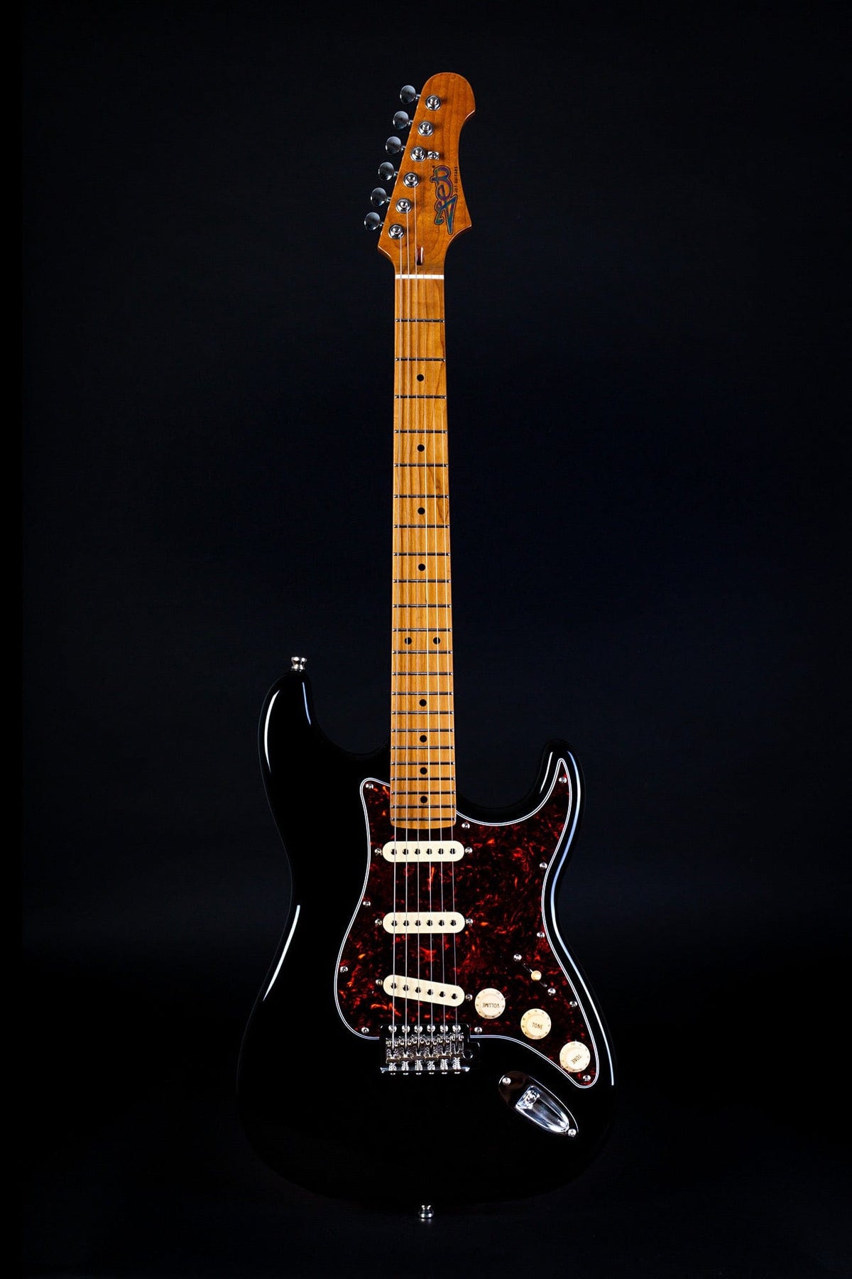JET JS-300 Strat Style electric guitar, featuring a sleek neck and SSS ceramic pickups, ideal for versatile playability and classic-modern tones.