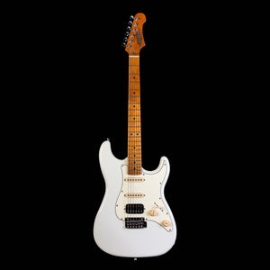 Jet JS-400 electric guitar, showcasing quality craftsmanship with a Canadian roasted maple neck and HSS pickup configuration, ideal for diverse playing styles.