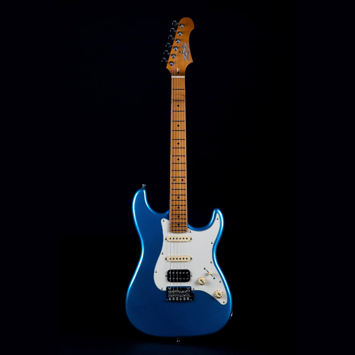 Jet JS-400 electric guitar, featuring a versatile HSS pickup configuration and Canadian roasted maple neck, ideal for diverse playing styles.