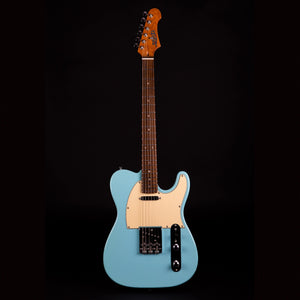 Jet JT-300 electric guitar with Canadian roasted maple neck, chrome hardware, and fixed bridge, displayed against a dark backdrop.