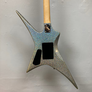 Kramer Lzzy Hale Voyager Signature Guitar with sleek design and high-performance features, co-designed with Halestorm's lead vocalist.