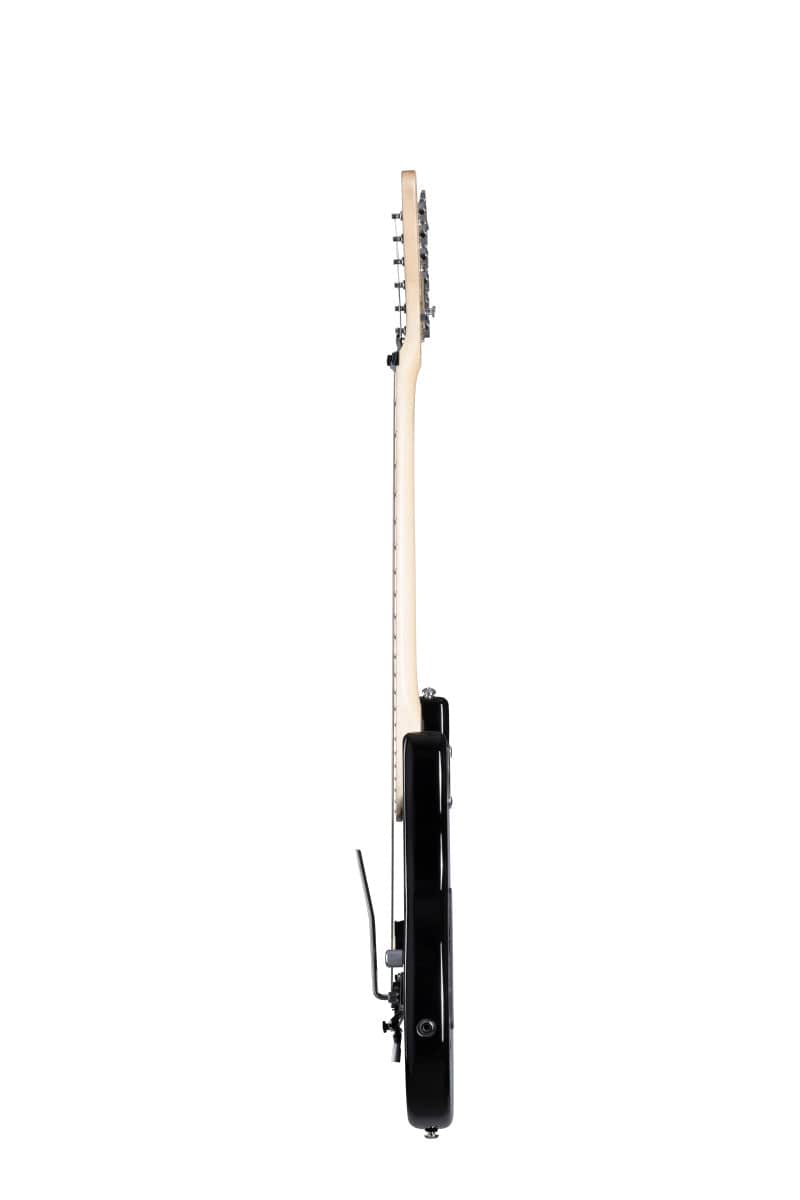 Kramer The 84 EVH D-Tuna Ebony electric guitar with sleek design, Seymour Duncan JB Humbucker, and Floyd Rose Tremolo.