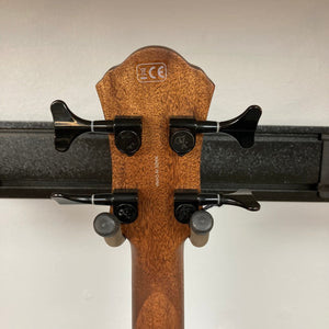 Back view of the Michael Kelly Dragonfly 4 Slim Forte Port 3/4 Bass Prototype, showcasing its ergonomic design and elegant craftsmanship.