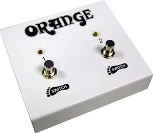 Orange 2 Way footswitch FS-2 with knobs and switches for easy channel or effect toggling on Orange amps, ideal for performance use.