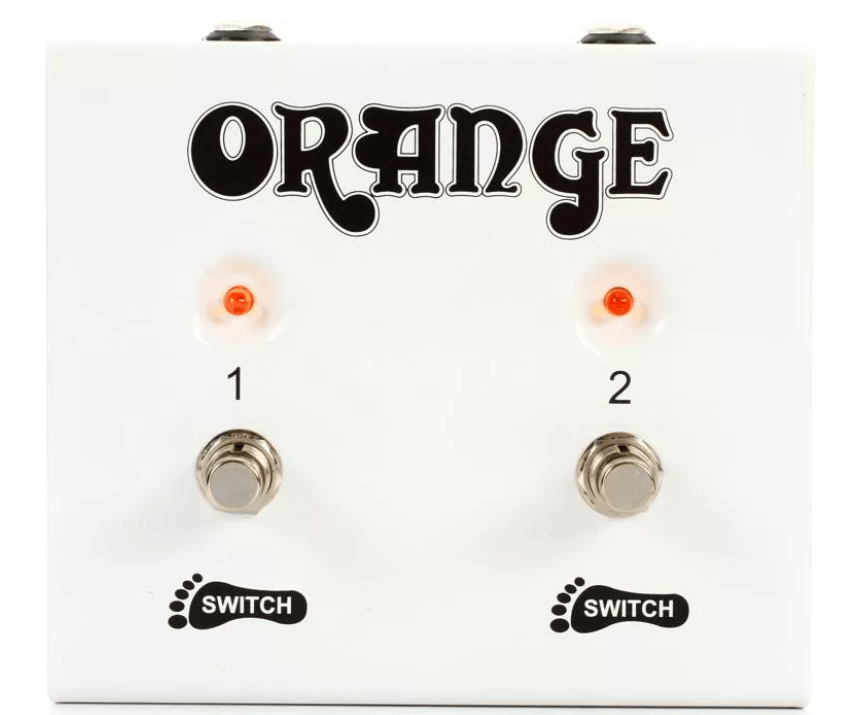 Orange 2 Way footswitch FS-2 with buttons and switches for seamless amp control, enabling channel switching and effects activation without hassle.