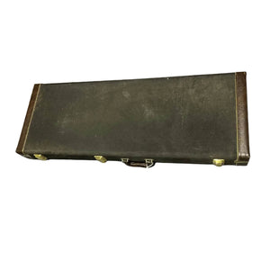 A black, hard-shell rectangular case with metal latches and a handle, designed by PRS to protect your P22 Artisan Piezo Green Fade 2013 Brazilian Rosewood guitar, shown closed on a white background.