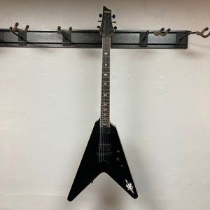 Schecter V-1 SLS Evil Twin Satin Black w/Case Used Consign