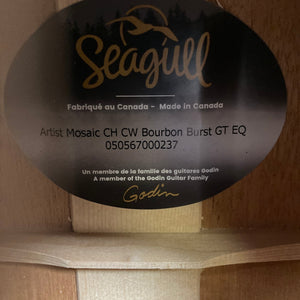 Seagull Artist Mosaic CH CW GT EQ Bourbon Burst w/Gigbag