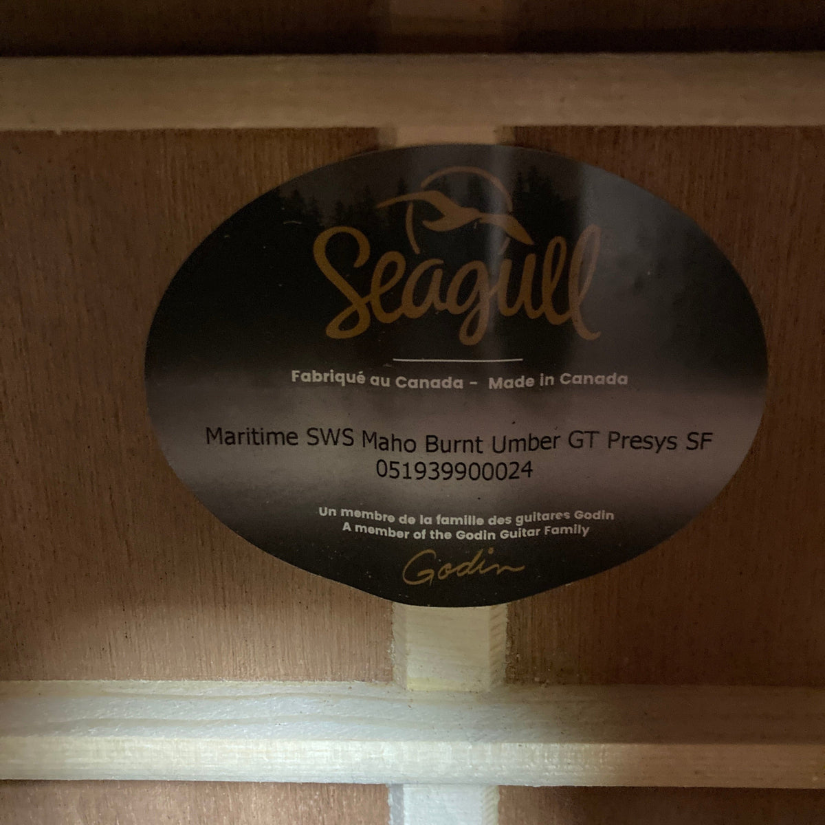 Seagull Maritime SWS Burnt Umber Mahogany GT Presys II SF