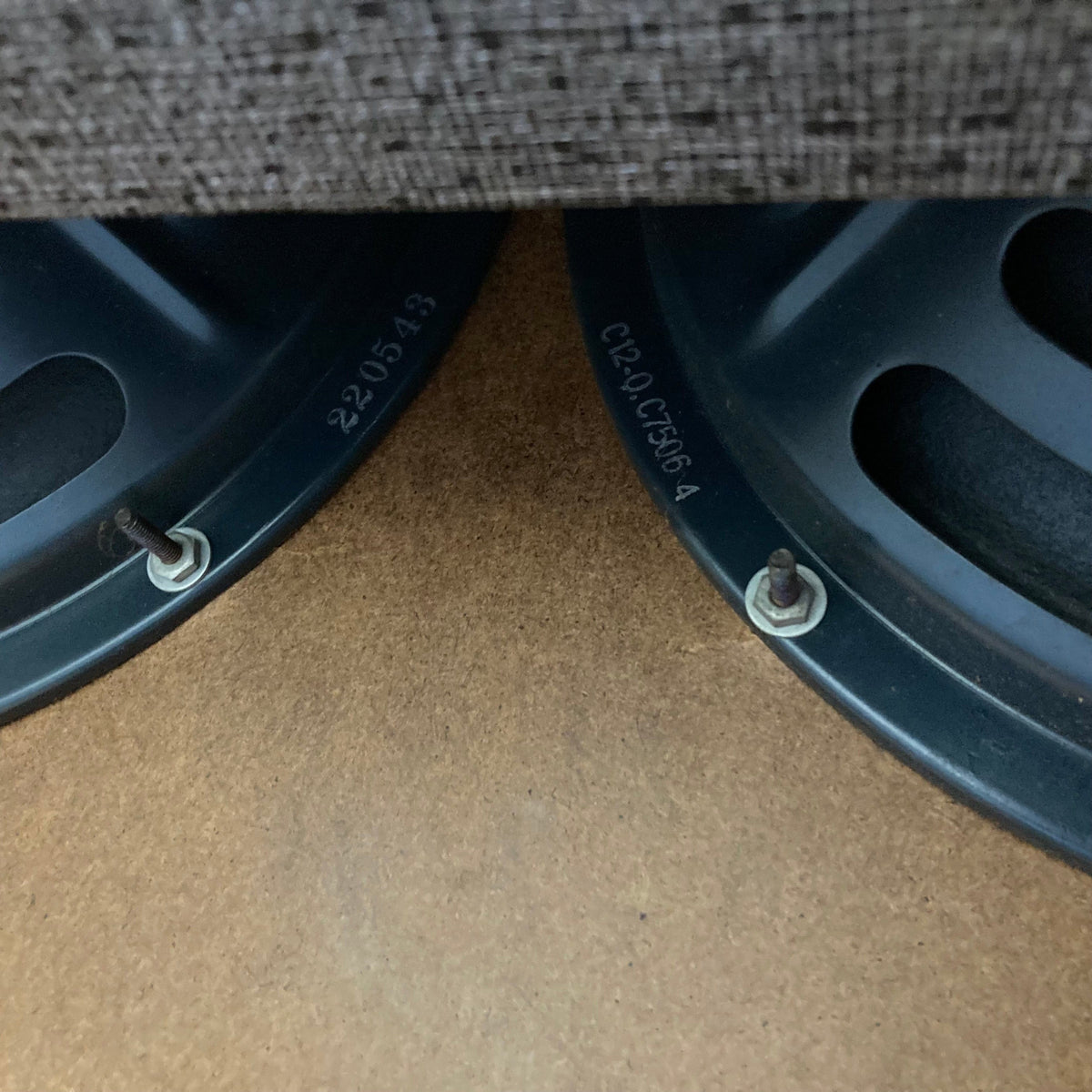 Silvertone Model 1484 Twin Twelve 60-Watt 2x12 Guitar Amp with visible speakers and mounting screws.