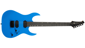 Spira S-400 MBL Electric Guitar, a seven-string with dual humbuckers, 24 frets, and black hardware, designed for high performance and exceptional playability.
