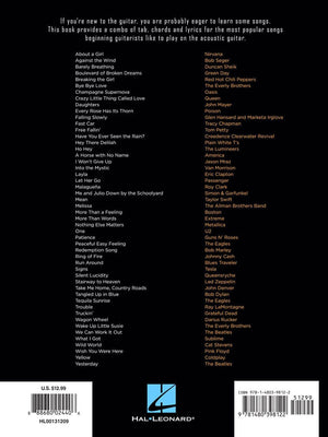 The Guitar 3-Chord Songbook - Volume 2 G-C-D with 50 classic songs, displayed on a black background with white text.