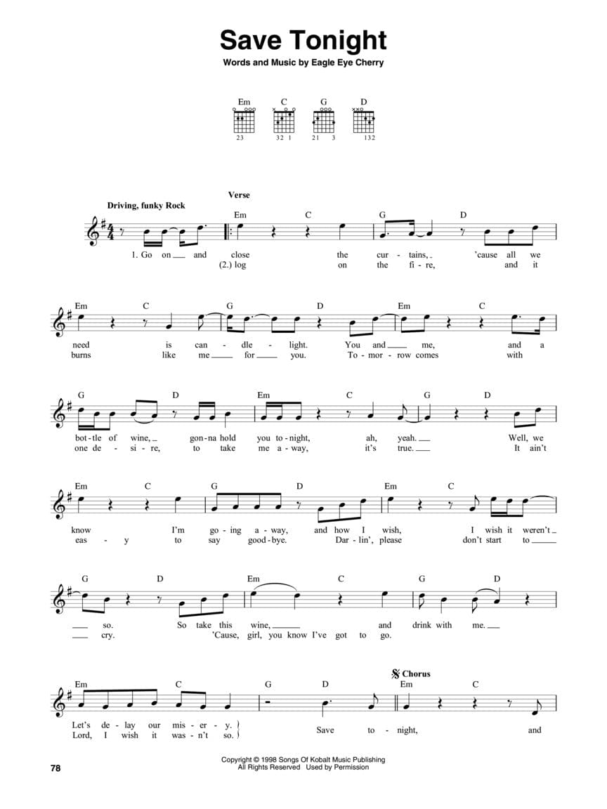 The Guitar 4-Chord Songbook G-C-D-Em Melody/Lyrics/Chords Softcover displayed open with sheet music and close-up of music notes.