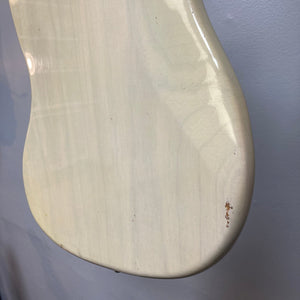 TopHat 59 Jazzavarius Blonde See Through Relic guitar with chipped paint, lightweight ash body, gold guard, upgraded pickups, and vintage-style maple neck.