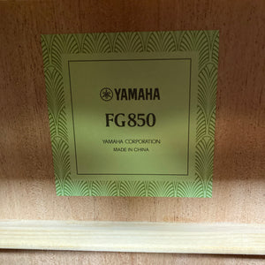 Yamaha FG850 Natural