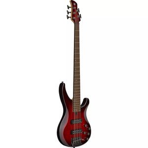 Yamaha TRBX605FM 5-String Electric Bass Guitar Dark Red Burst