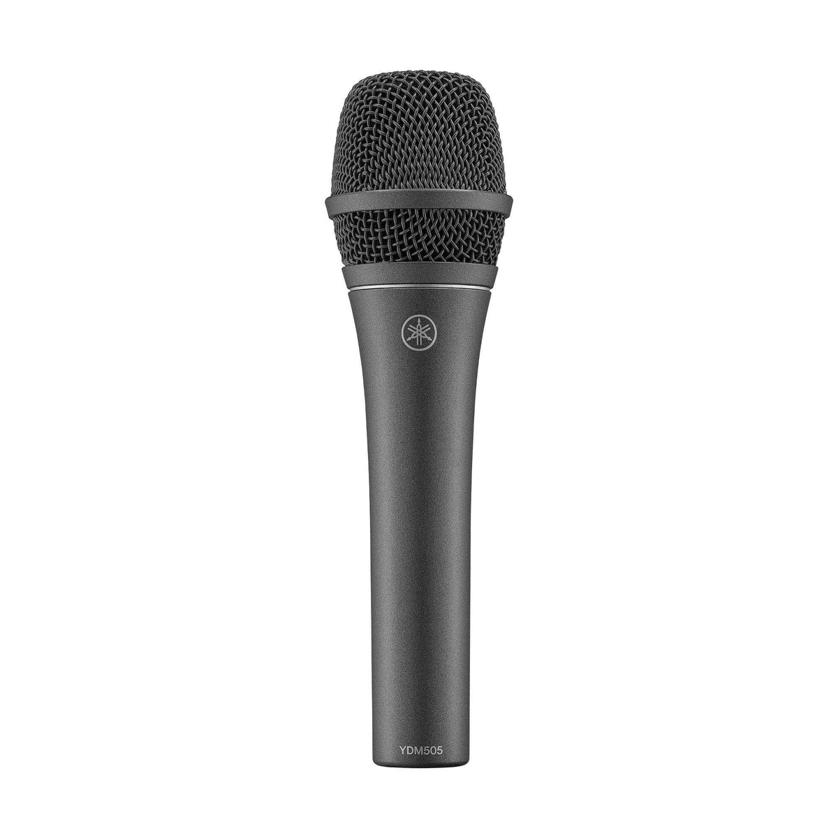 Yamaha YDM505 Black Dynamic Cardioid Microphone with steel mesh grille, designed for clear vocals and instruments, ideal for live and studio performance.