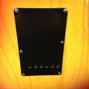 1976 Fender Stratocaster Sunburst with black bridge cover on yellow guitar, original parts, paperwork, tools, and tremolo bar included.