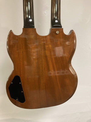 1980 Gibson EDS-1275 Double Neck Electric Guitar, close-up view, showcasing the unique double neck design and precise craftsmanship.