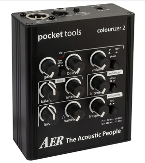 AER Colourizer 2 preamplifier with knobs and switches for enhancing instrument and microphone sound quality.