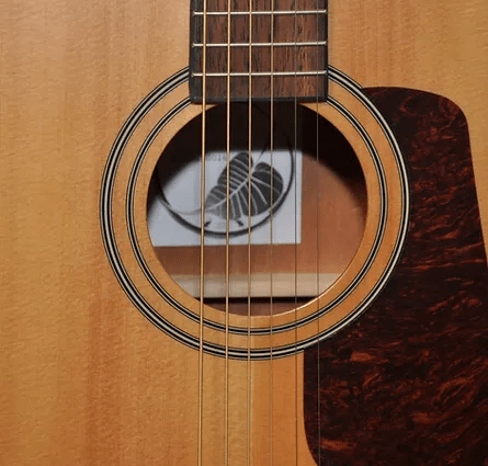 Bodhi BG10S Solid Spruce Top Concert Body Acoustic Guitar close-up, highlighting its craftsmanship and elegant design.