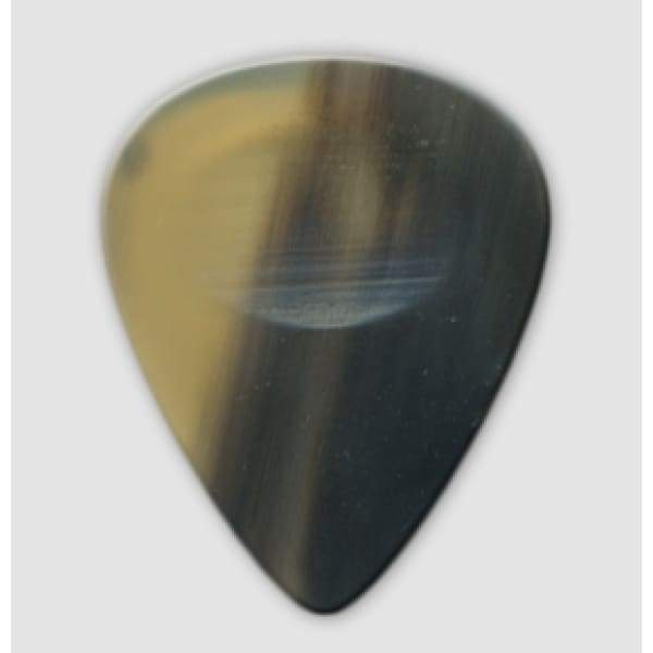 Close-up of the Clayton Horn Exotic Picks 3 Pack, showcasing a single guitar pick designed for enhanced precision and warm tones.
