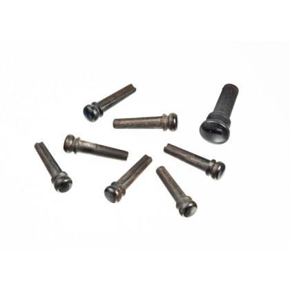 D'Addario Ebony Bridge Pins - a set of high-quality, durable metal pins designed for enhancing guitar tone and performance.