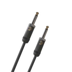 Close-up of D'Addario Planet Waves American Stage Instrument Cable 10', showing durable connectors designed for secure, interference-free audio performance.