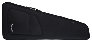 Dean Deluxe Large Guitar Gig Bag with handle, zipper, and logo, designed for uniquely shaped guitars, featuring padded interior and storage compartment.