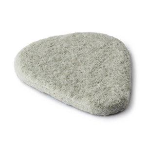 Dunlop Felt Picks 3-Pack, close-up of high-grade hard felt picks made from dense wool and cotton, featuring a beveled playing tip.
